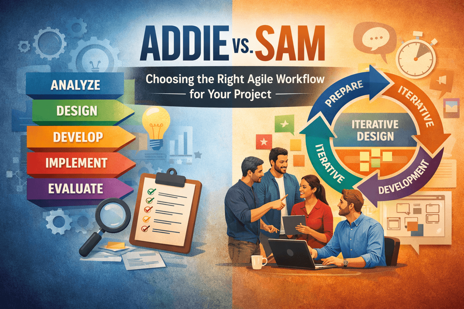ADDIE vs SAM Model: Choose Best Workflow for Your Project